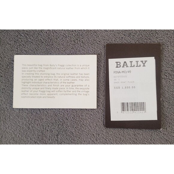 Bally Womens Goat Skin Leather Handbag PINA-MD Crossbody Satchel Switzerland - Picture 14 of 14